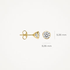 Boucles d'oreilles à tige Blush 7258YZI - or jaune avec zircone (585)