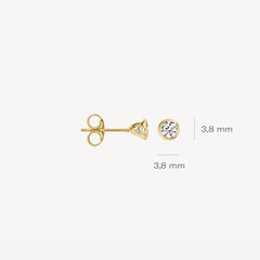 Boucles d'oreilles à tige Blush 7256YZI - or jaune avec zircone (585)