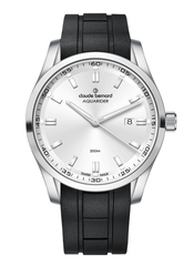 Claude Bernard Aquarider Herren Datum Silber 42 mm