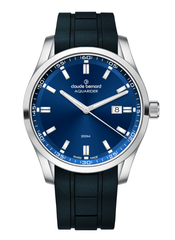 Claude Bernard Aquarider Herren Taucheruhr Blau 42 mm