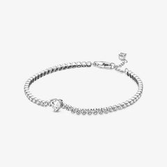 Pandora Herz Tennisarmband - Sterling-Silber, Cubic Zirkonia