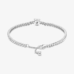 Pandora Herz Tennisarmband - Sterling-Silber, Cubic Zirkonia
