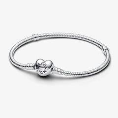 Pandora Moments Silberarmband mit Herz-Verschluss: Liebesbekenntnis - 590719