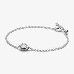 Pandora Birnen-Kranz Gliederarmband: Cubic Zirkonia, Sterling-Silber