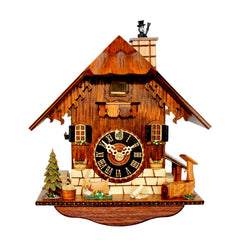 Mechanische Kuckucksuhr Kaminfeger und Haus