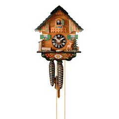 Mechanische Kuckucksuhr Babygazelle und Haus