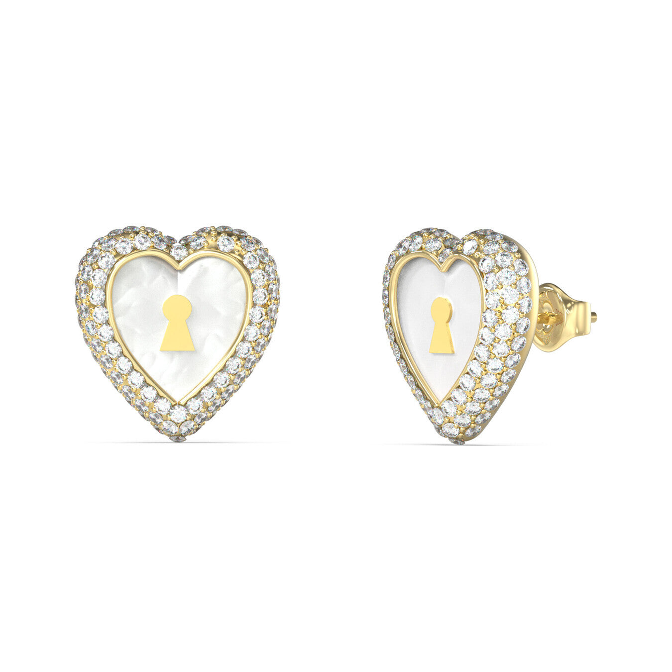 Guess Love Bites Ohrstecker Gold Edelstahl - JUBE06065JWYGT-U