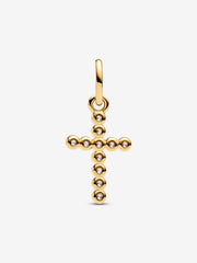 Kreuz Charm-Anhänger – 14 Karat Vergoldung - 764063C01