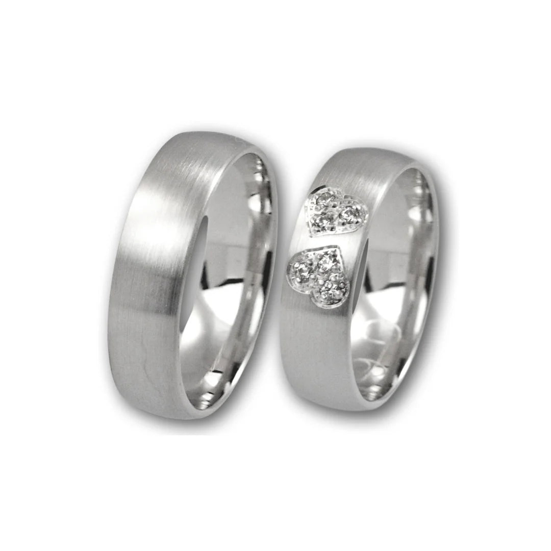 Gold Trauringe mit Herzform - 776-065