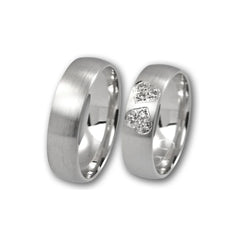 Gold Trauringe mit Herzform - 776-065