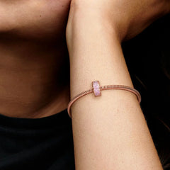 Pandora Pavé-Clip: Unendlichkeits - Rosévergoldet, Rosa Cubic Zirkonia