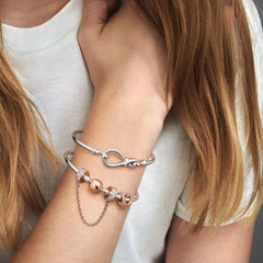 Pandora Komfortkette: Klarer Pavé - Rosévergoldet, Cubic Zirkonia