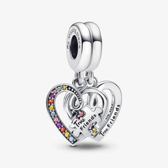 Pandora Teilbarer Charm: Puzzleteil Herzen, Freundschaft - Sterling-Silber