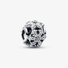 Pandora Rundes Charm: Funkelndes Herbarium Cluster, Cubic Zirkonia