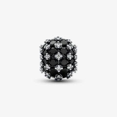 Charm Pandora rond pavé noir scintillant - 792630C04