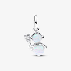 Pandora Charm-Anhänger: Opalescent Schneemann - Sterling-Silber