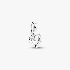 Pandora ME Mini Charm-Anhänger: Freihandherz - Sterling-Silber