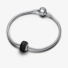 Charm Pandora Mini en verre de Murano noir - 793117C00