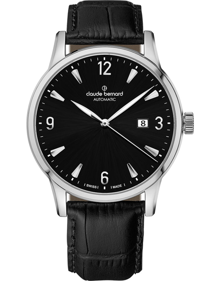Claude Bernard Classic Herren Automatik Schwarz 42 mm
