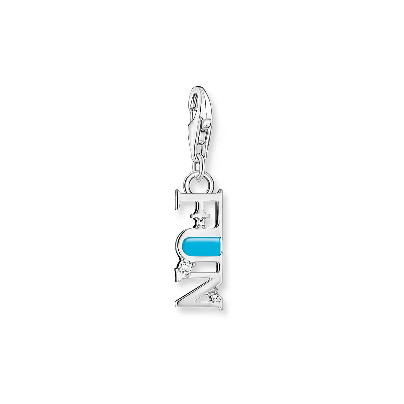 Thomas Sabo Charm-Anhänger Blaue Emaille "Fun" - 2009-041-17