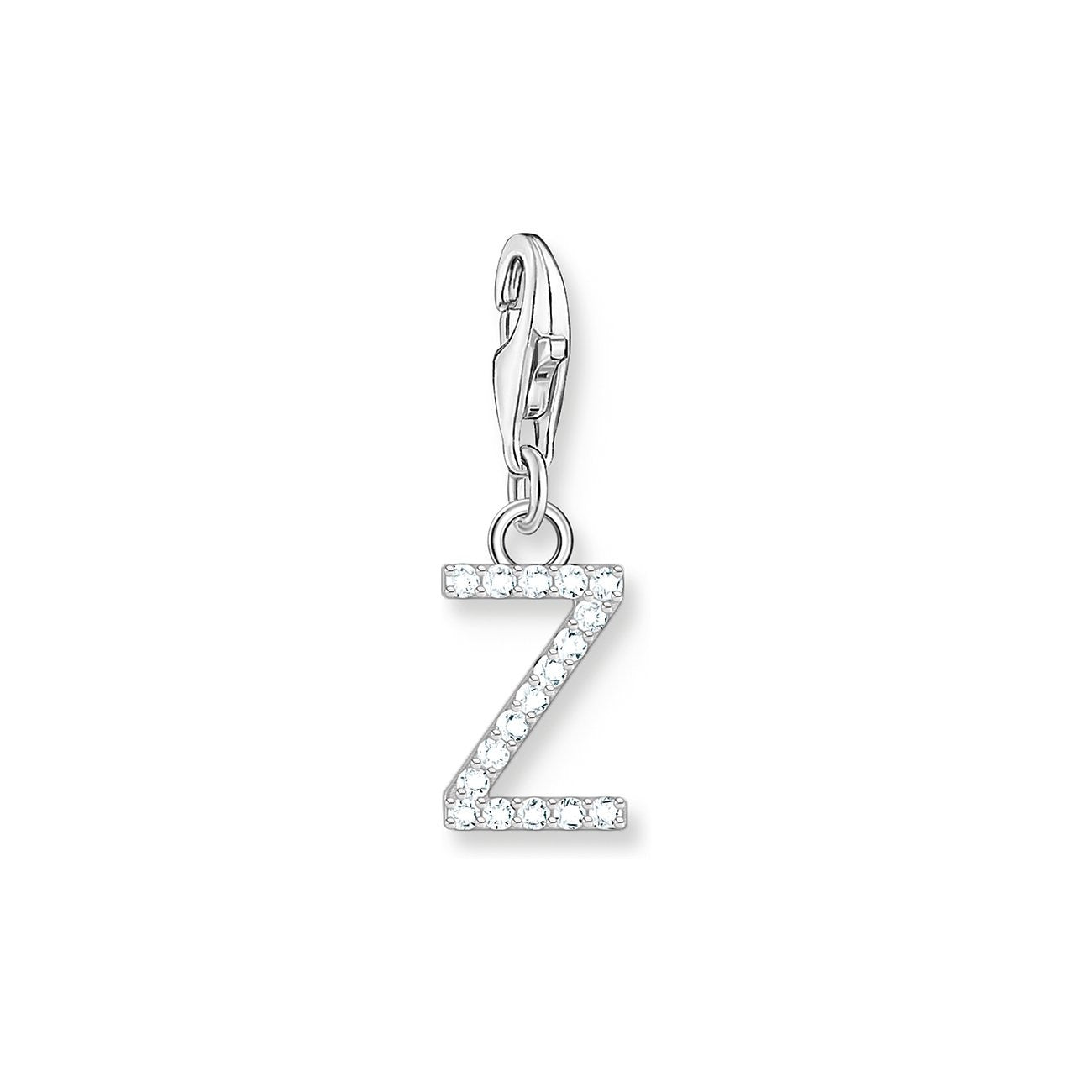 Thomas Sabo Charm-Anhänger Buchstabe Z mit Weissen Steinen Silber - 1963-051-14