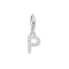 Thomas Sabo Charm-Anhänger Buchstabe P mit Weissen Steinen Silber - 1953-051-14