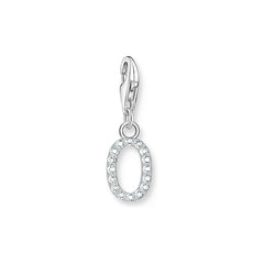 Thomas Sabo Charm-Anhänger Buchstabe O mit Weissen Steinen Silber - 1952-051-14