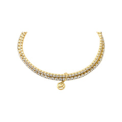 Michael Kors Kors Brilliance Damen Tennisarmband Goldfarben mit weissen Zirkonia – MKJ8359CZ710