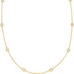 Michael Kors Kors Brilliance Damen Halskette Goldfarben mit weissen Zirkonia – MKJ8697710