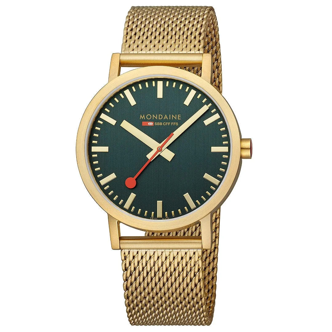 Mondaine Classic Herrenuhr aus Goldene Edelstahl, 40 MM - A660.30360.60SBM