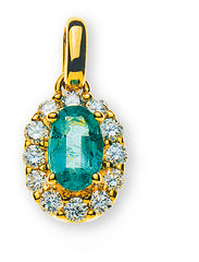 Anhänger Gelbgold 750 mit Smaragd 0.38ct