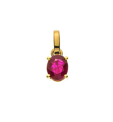 Anhänger Gelbgold 750 mit Rubin 0.45ct.