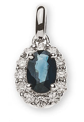Anhänger Weissgold 750 mit Saphir 0.73ct