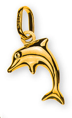 Anhänger Delfin Gelbgold 750