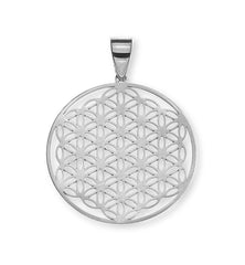 Anhänger Blume des Lebens Weissgold 750 20mm