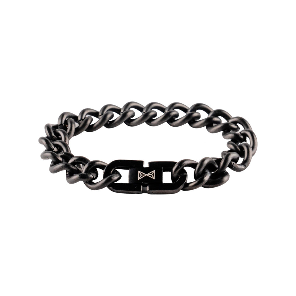 AZE Jewellery Kinderarmband Gourmette Edelstahl Schwarz