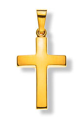 Anhänger Balken Kreuz Gelbgold 585, 18x12mm