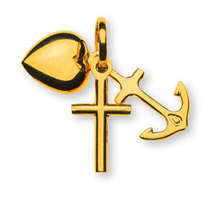 Anhänger Glaube Liebe Hoffnung Gelbgold 750