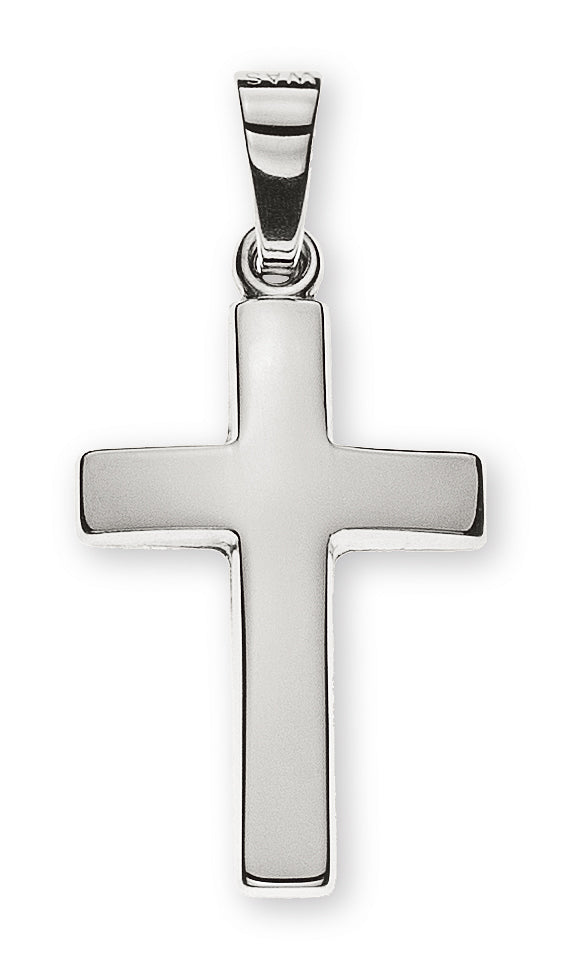 Anhänger Balken Kreuz Weissgold 585, 18x12mm
