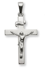 Anhänger Kreuz Weissgold 750 mit Christus