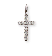 Anhänger Kreuz Weissgold 750 mit Brillanten