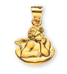 Anhänger Medaille Engel auf Wolke Gelbgold 750
