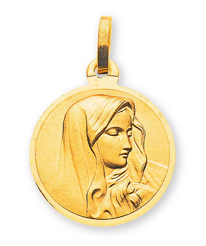 Anhänger Medaille Dolorosa Gelbgold 750 14 mm