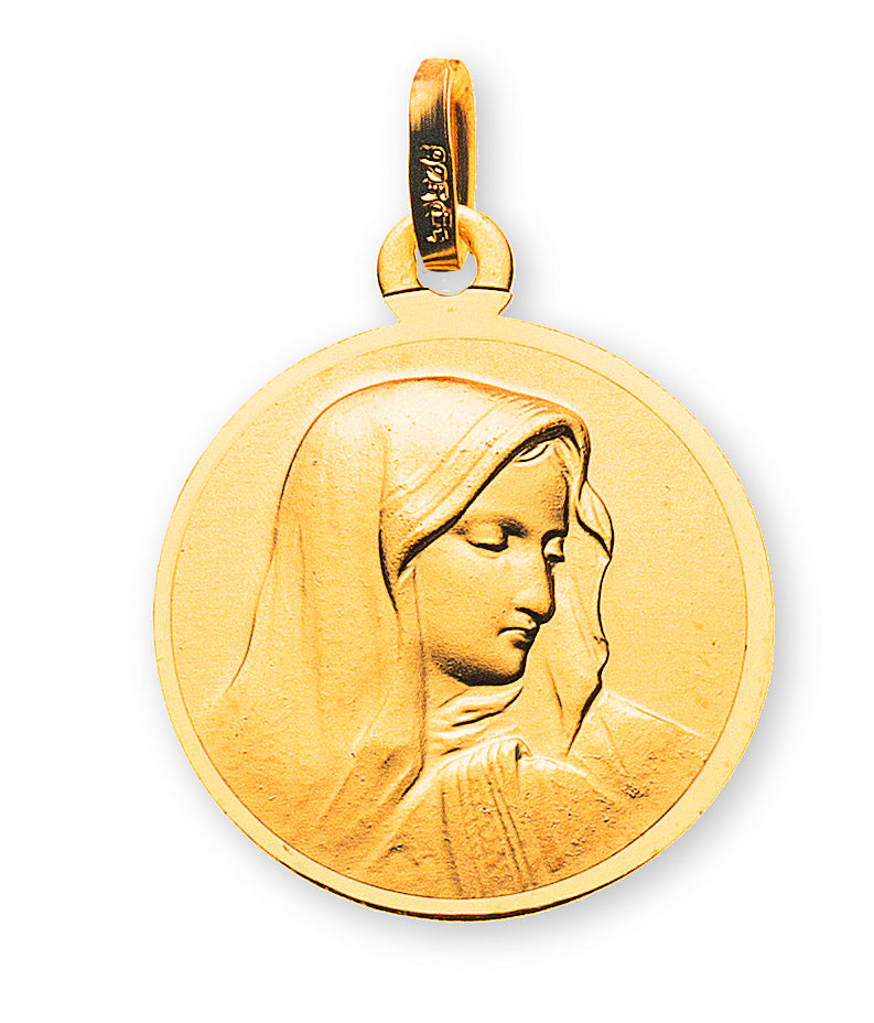 Anhänger Medaille Dolorosa Gelbgold 750 16 mm