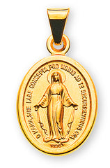 Anhänger Medaille Milagrosa Immaculata Gelbgold 750 12mm