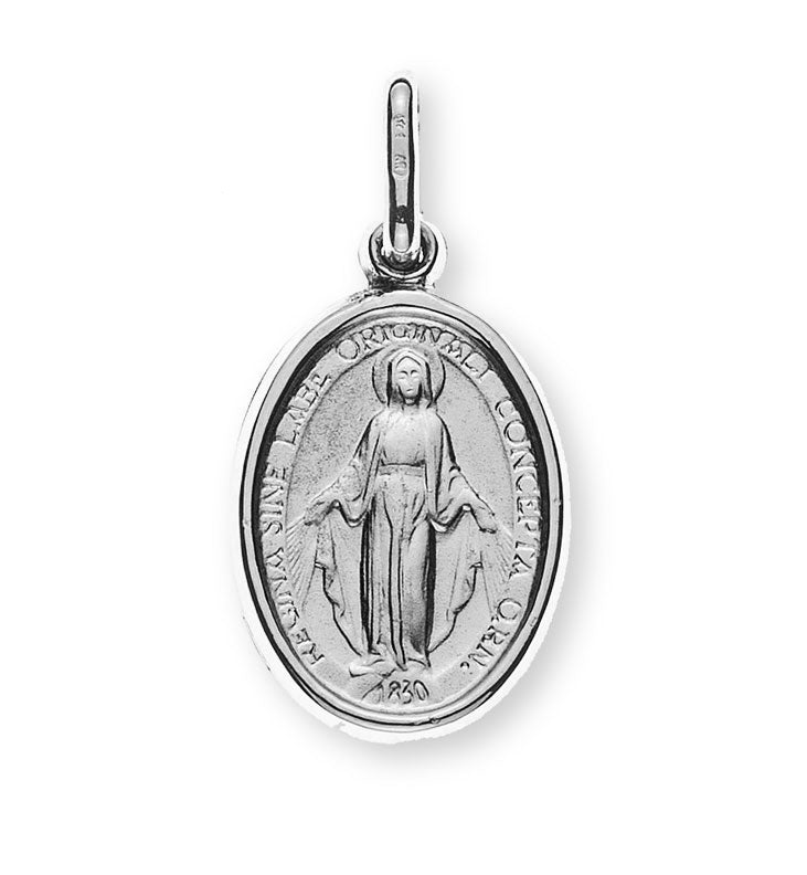 Anhänger Medaille Milagrosa Immaculata Weissgold 750