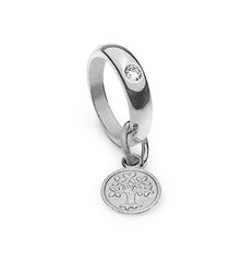 Anhänger Medaille Lebensbaum Weissgold 750 Brillant 0.03ct