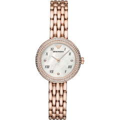 Emporio Armani Damenuhr - Rosé / Perlmutt - AR11355