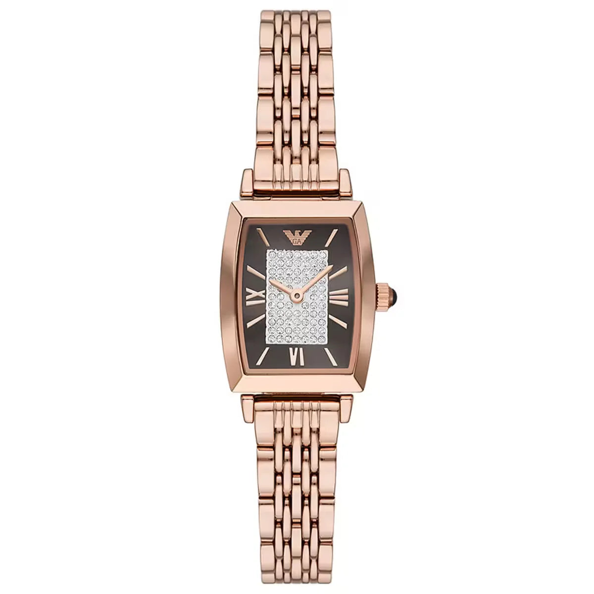 Emporio Armani Damenuhr - Roségold / Braun - AR11407