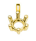 Anhänger Solitär-Rohling 6-Griff Gelbgold 750 für 0.25 ct.